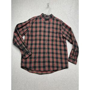 Vintage L.L Bean Mens Flannel Plaid Button Up Shirt L Long Sleeve Casual Outdoor